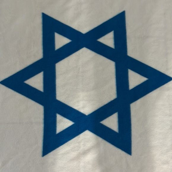 POLAR FLEECE 48”x 57” ISRAELI FLAG BLANKET/THROW - Picture 3 of 4